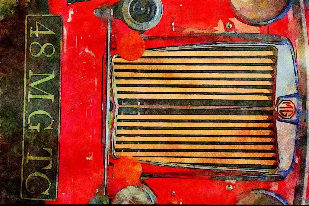 465049 1948 MG Midget A4 Limited Edition Watercolour Print