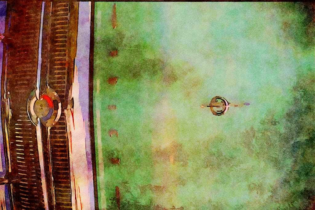 465050 1957 Buick Roadmaster 7.5 A4 Limited Edition Watercolour Print