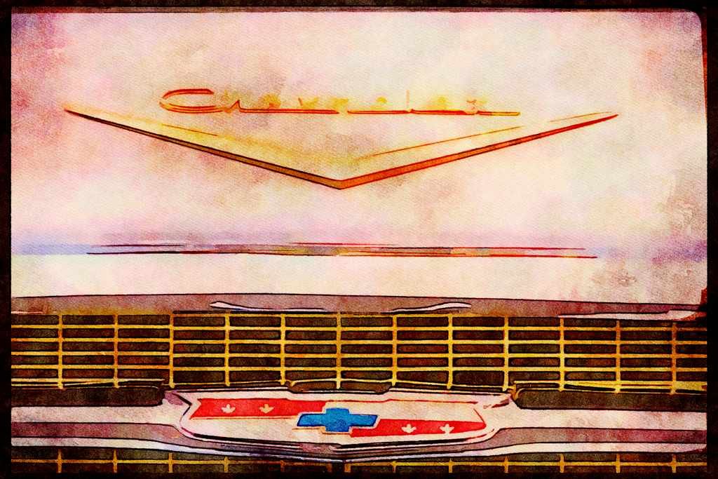 465060 Chevrolet A4 Limited Edition Watercolour Print