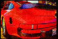 465065 Porsche 930 Rear Detail A4 Limited Edition Watercolour Print