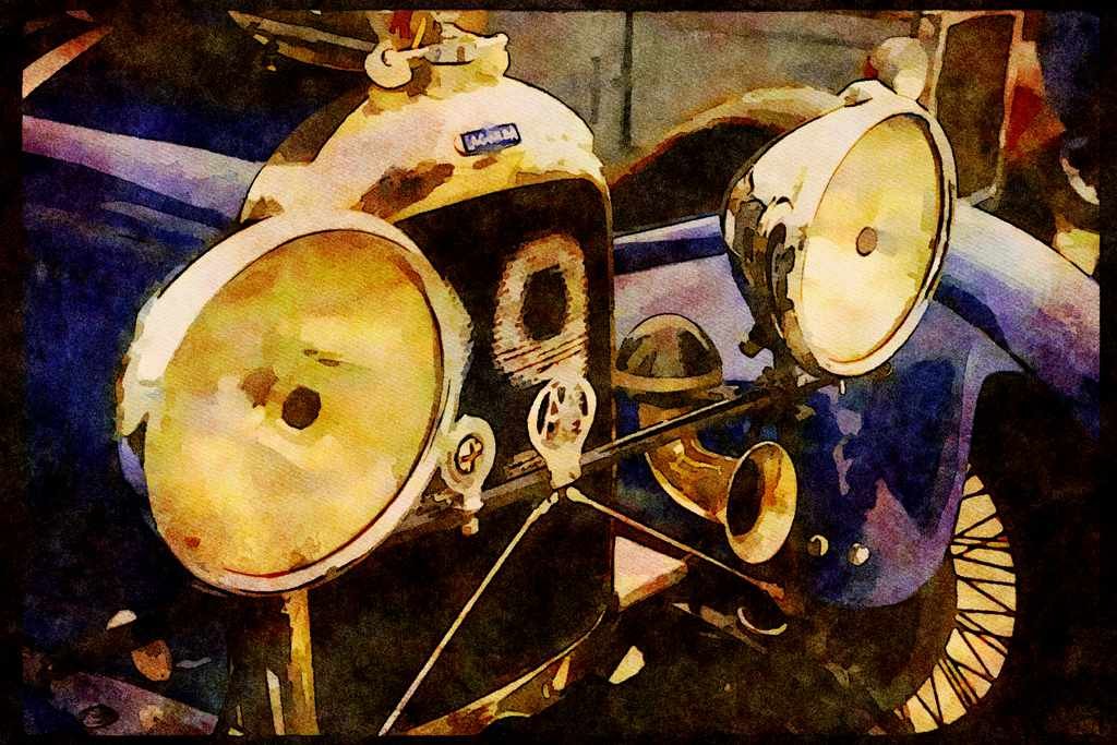 465074 Lagonda Hood A4 Limited Edition Watercolour Print