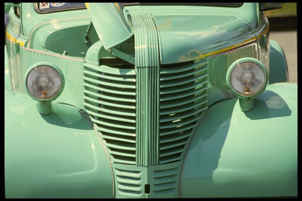 465080 Turquoise Hot Rod Close up A4 Photo Print