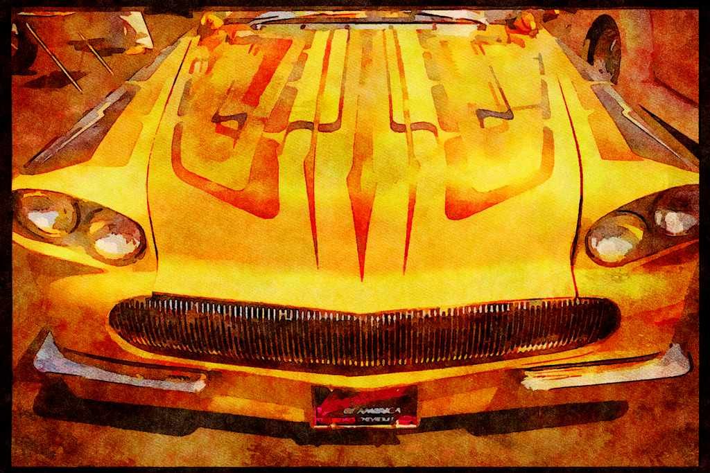 465082 Customized Chevy Lowrider A4 Limited Edition Watercolour Print