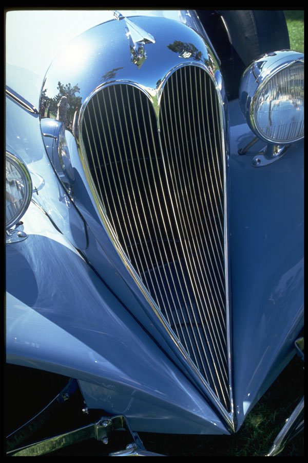 465096 Front End Of Antique Sports Car A4 Photo Print