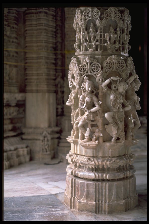 466004 Pillar Base At Mount Abu, India A4 Photo Print