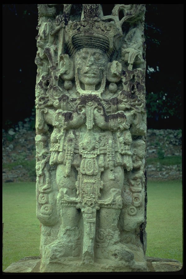 466018 Stelae, Mayan Ruins, Copan, Honduras A4 Photo Print