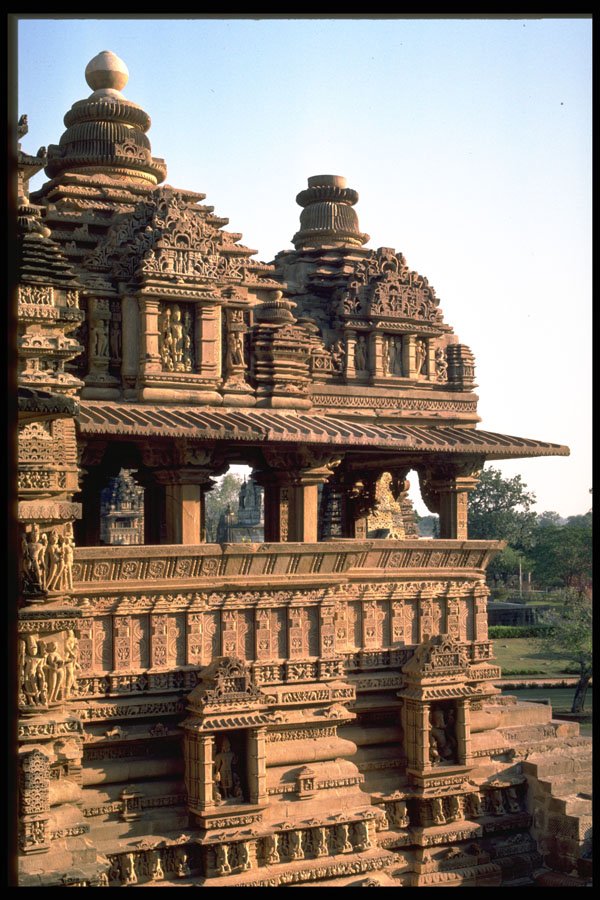 466026 Porches, Lakshmana Temple, Khajuraho, India A4 Photo Print