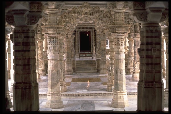 466030 Mandapa Interior, Mount Abu, India A4 Photo Print