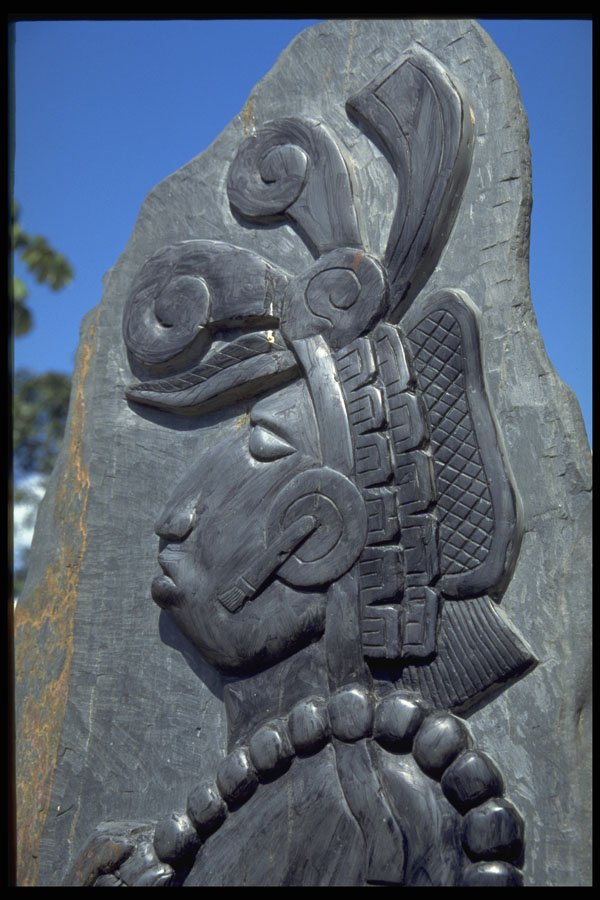 466084 Slate Carving On Mayan Indian, Belize A4 Photo Print