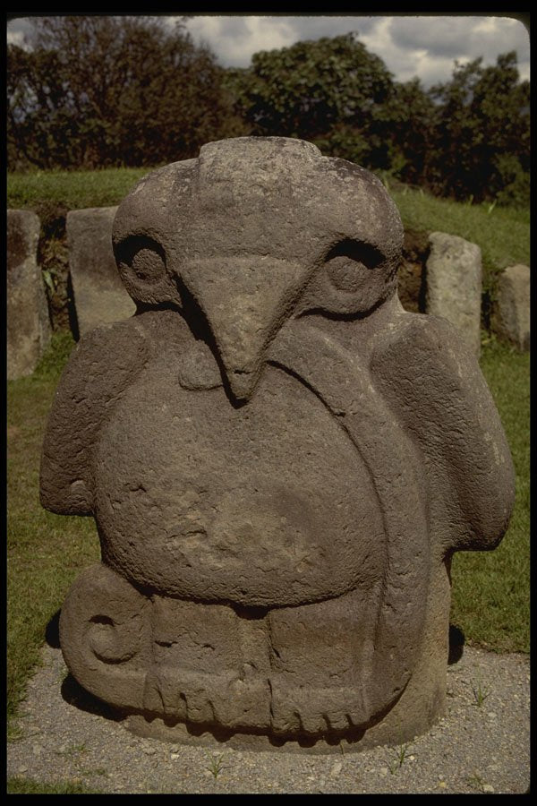 466097 San Augustin Statue Of A Bird With A Snake, Columbia A4 Photo Print