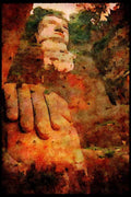 467010 Great Buddha, Leshan, China A4 Limited Edition Watercolour Print