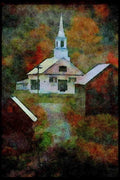 467015 Church, Waits River, Vermont A4 Limited Edition Watercolour Print