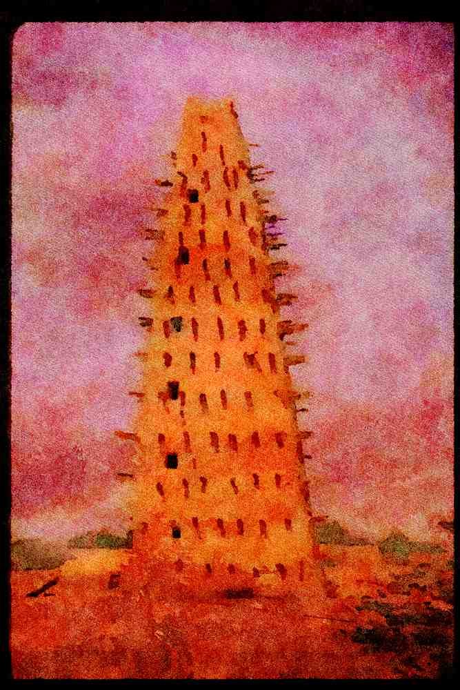 467020 Mosque, Niger, Agadiz A4 Limited Edition Watercolour Print