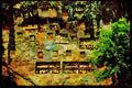 467040 Wooden Effigies, Sulawesi A4 Limited Edition Watercolour Print