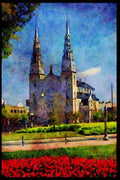 467048 Notre Dame Basilica, Ottawa, Ontario, Canada A4 Limited Edition Watercolour Print