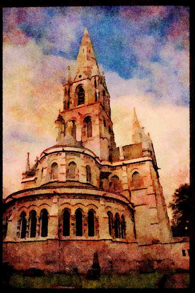 467053 St. Finbar's Cathedral, Cork, Ireland A4 Limited Edition Watercolour Print