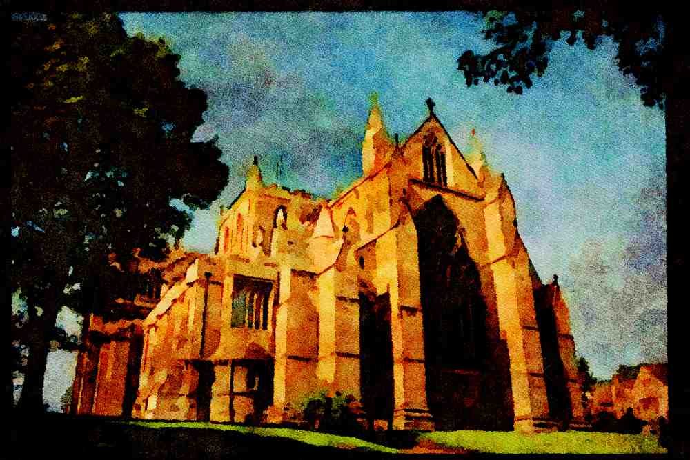 467054 Rippon Cathedral, England A4 Limited Edition Watercolour Print