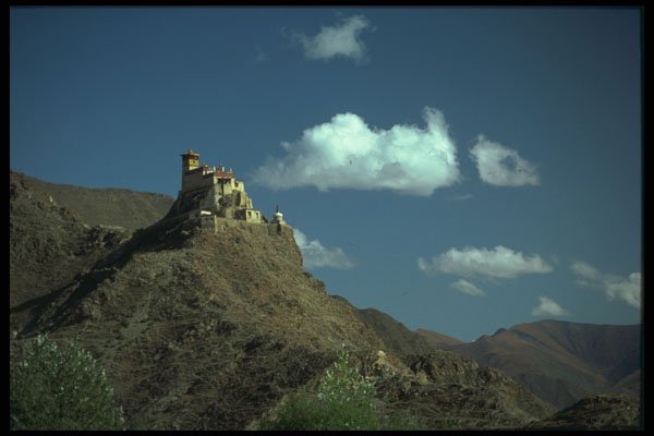 467056 Hilltop Temple, Tibet A4 Photo Print
