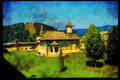 467067 Sucevita Monastery, Moldavia, Romania A4 Limited Edition Watercolour Print