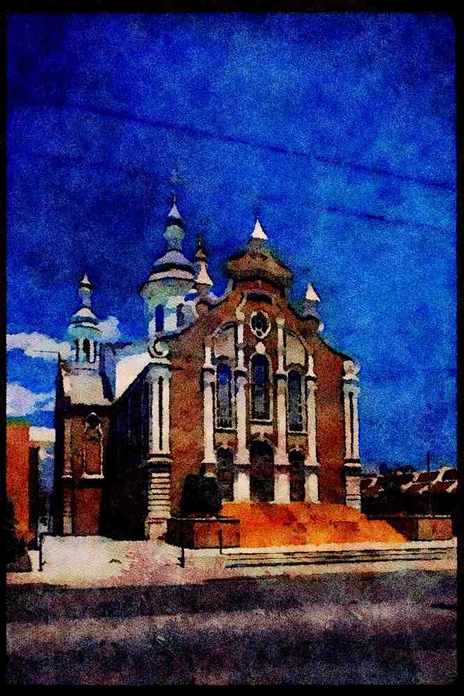 467072 St. Vladimir Ukrainian Orthodox Church In Hamilton, Canada A4 Limited Edition Watercolour Print