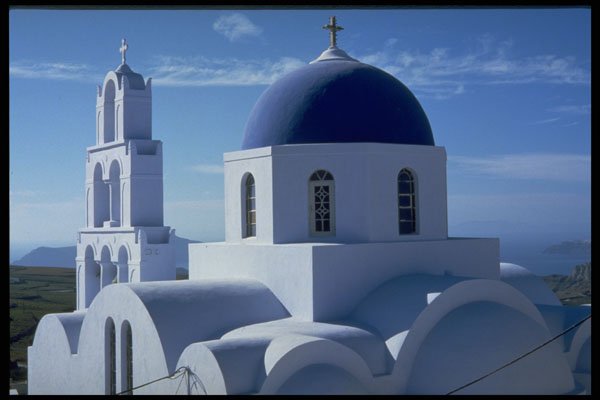 467074 Church, Santorini, Greece A4 Photo Print