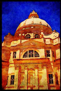 467085 New Church In Gozo, Malta A4 Limited Edition Watercolour Print
