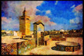 467095 The Minaret Of Grand Mosque, Tunisia A4 Limited Edition Watercolour Print