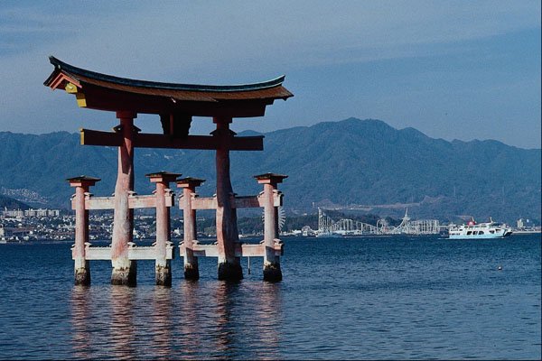 467098 Itsukushima Shrine, Japan A4 Photo Print