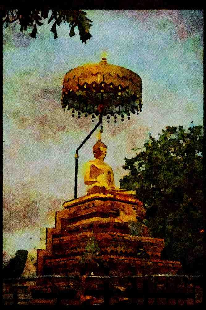 467099 Wat That Phantom, Thailand A4 Limited Edition Watercolour Print