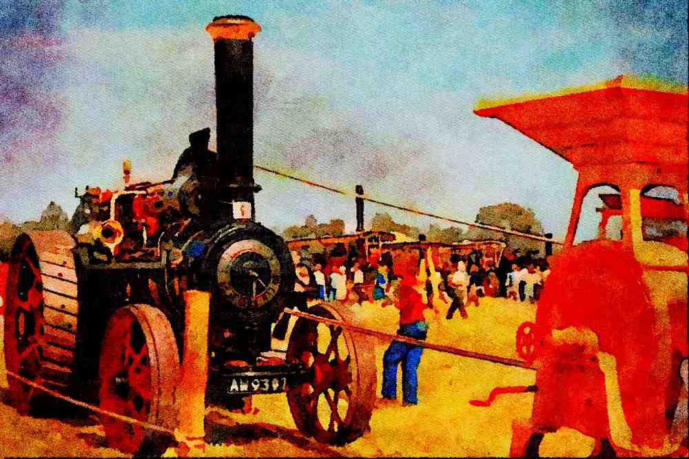 468000 Wm Foster Traction Engine _Independence_ A4 Limited Edition Watercolour Print