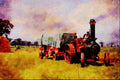 468014 1904, Charles Burrell Traction Engine Tows A Thresher A4 Limited Edition Watercolour Print