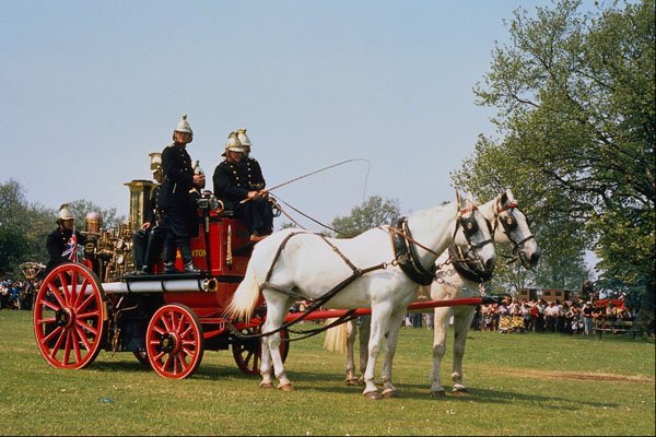 468019 Horse drawn Merryweather Steam Fire Engine A4 Photo Print