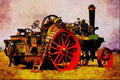468030 1924, Rear View, Ransomes, Sims & Jefferies Traction Engine A4 Limited Edition Watercolour Print
