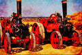 468031 Two Marshall Traction Engines, _Faithful_ And _Old Nick_ A4 Limited Edition Watercolour Print