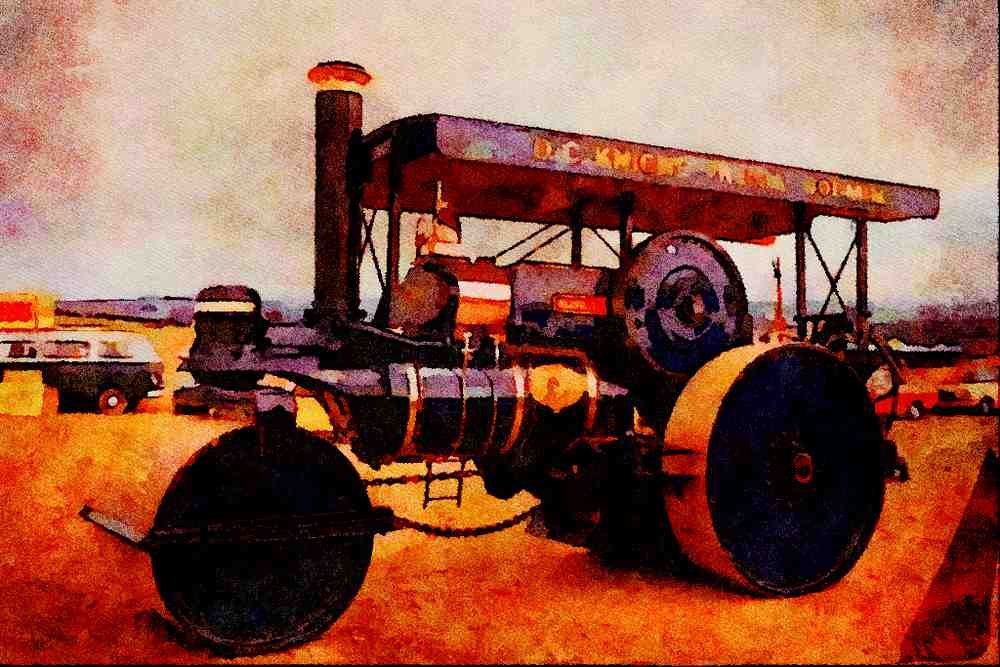 468036 1943, A Modern Marshall Steam Roller, _Ultimate_ A4 Limited Edition Watercolour Print