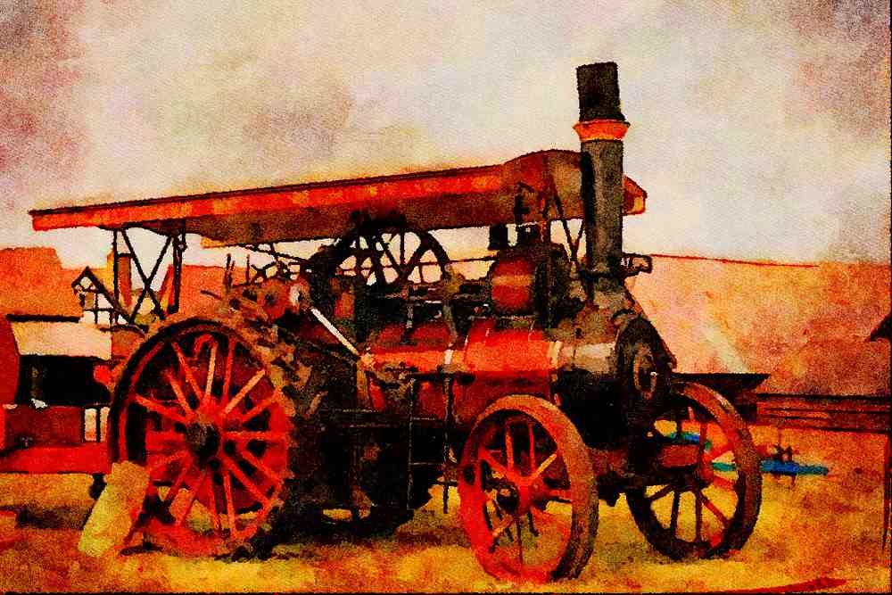 468046 1916, Ransomes, Sims & Jefferies 7 NHP Traction Engine A4 Limited Edition Watercolour Print