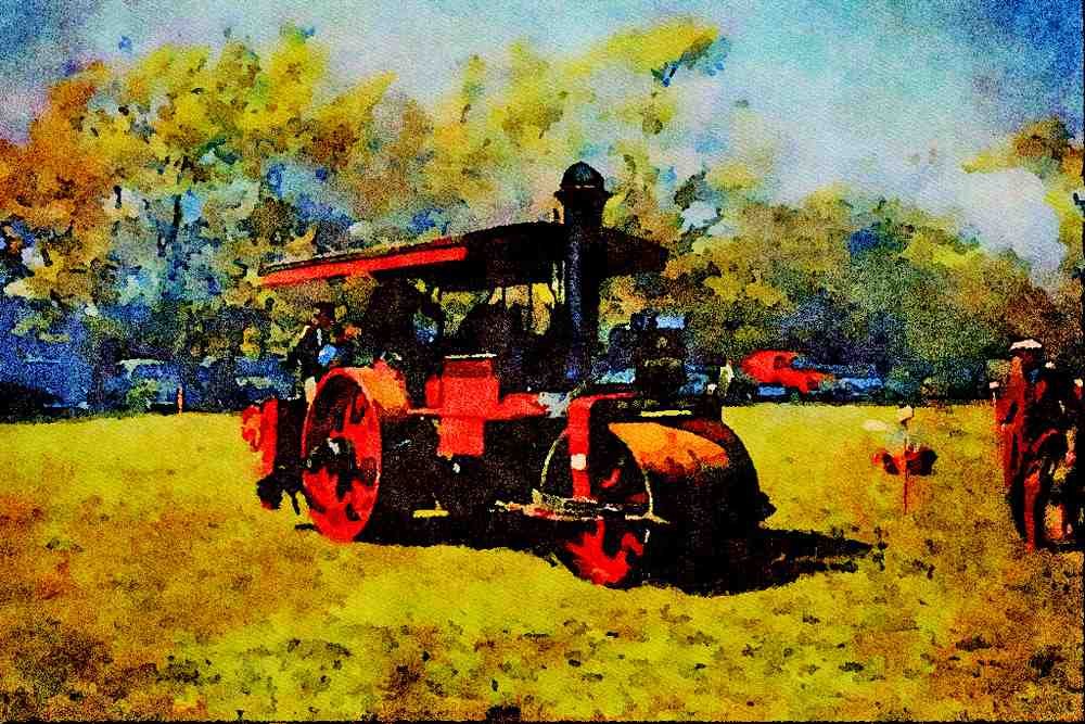 468048 1929, Charles Burrell Road Roller _Victor_ A4 Limited Edition Watercolour Print