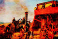 468050 Charles Burrell Traction Engine, _Her Majesty_ At Work A4 Limited Edition Watercolour Print