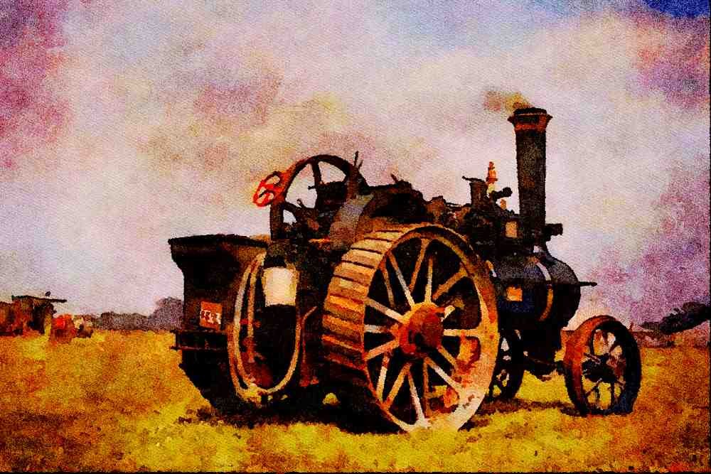 468052 1915, Charles Burrell 7 NHP Traction Engine, _George_ A4 Limited Edition Watercolour Print
