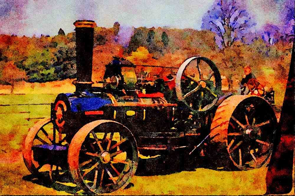 468057 1920, John Fowler 16 NHP Ploughing Engine, _Princess Mary_ A4 Limited Edition Watercolour Print