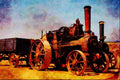 468061 Unrestored 1902 Marshall Traction Engine Pulling A Wagon A4 Limited Edition Watercolour Print