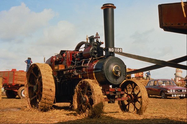 468064 1910, Garrett Traction Engine, Mercury , At Work Threshing A4 Photo Print