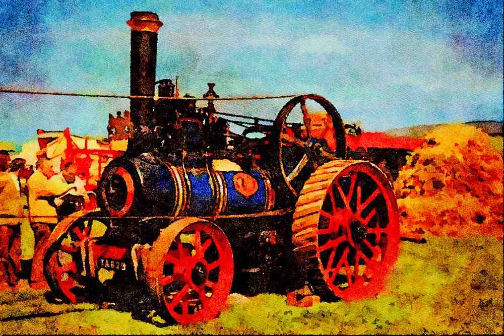 468065 1902, Marshall 6 NHP Traction Engine, _Cressing Temple_ A4 Limited Edition Watercolour Print