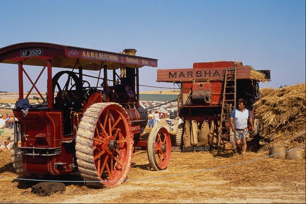 468070 1905, Marshall Traction Engine, Countess , At Work Threshing A4 Photo Print