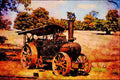 468073 1918, Contractor's John Fowler Ploughing Engine At Work A4 Limited Edition Watercolour Print