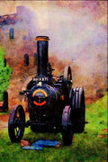 468080 1897, John Fowler Traction _Black Jack_ Lights Up A4 Limited Edition Watercolour Print