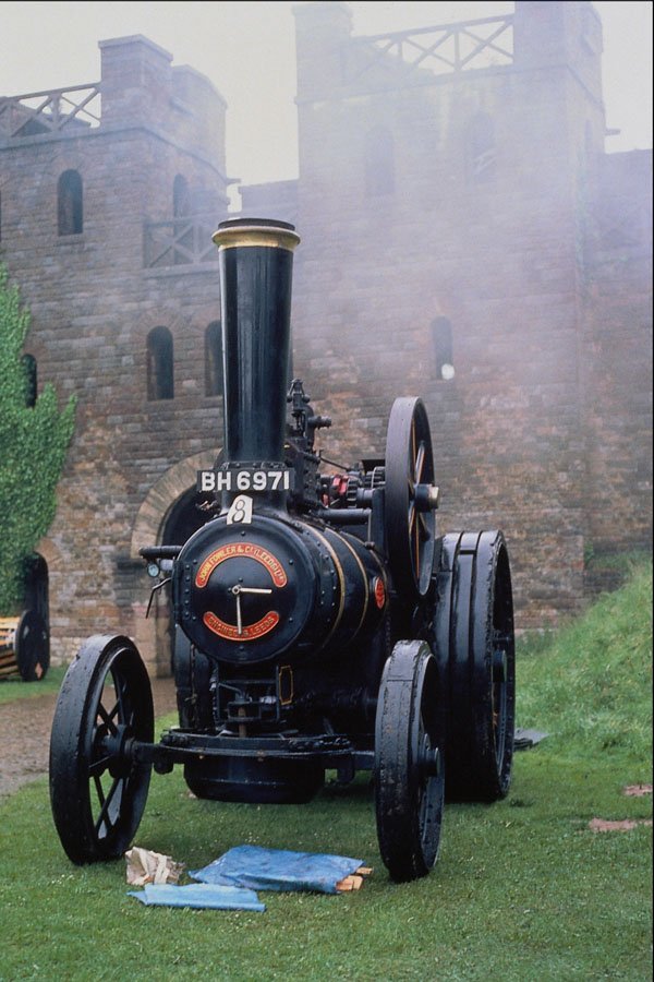 468080 1897, John Fowler Traction Black Jack Lights Up A4 Photo Print