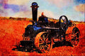 468083 1918, John Fowler Ploughing Engine At Work At Stourpaine A4 Limited Edition Watercolour Print