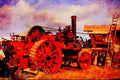 468086 1911, Marshall Traction Engine Threshes, Dorset Steam Fair A4 Limited Edition Watercolour Print