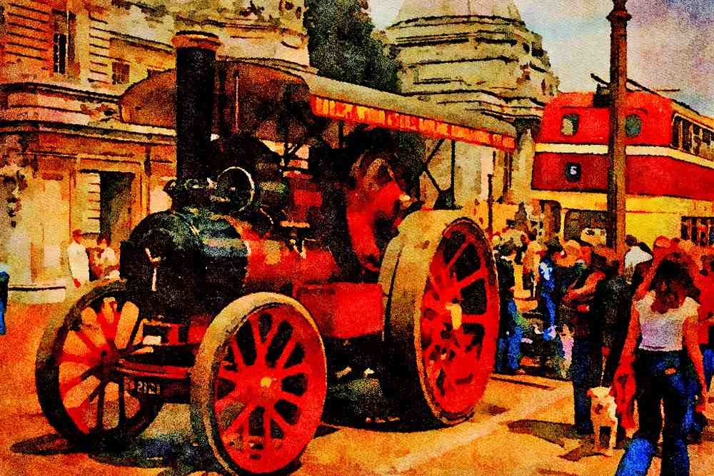 468090 1920, John Fowler Road Loco On Display A4 Limited Edition Watercolour Print
